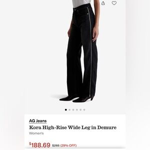AG Adriano Goldschmied Black Denim Pants